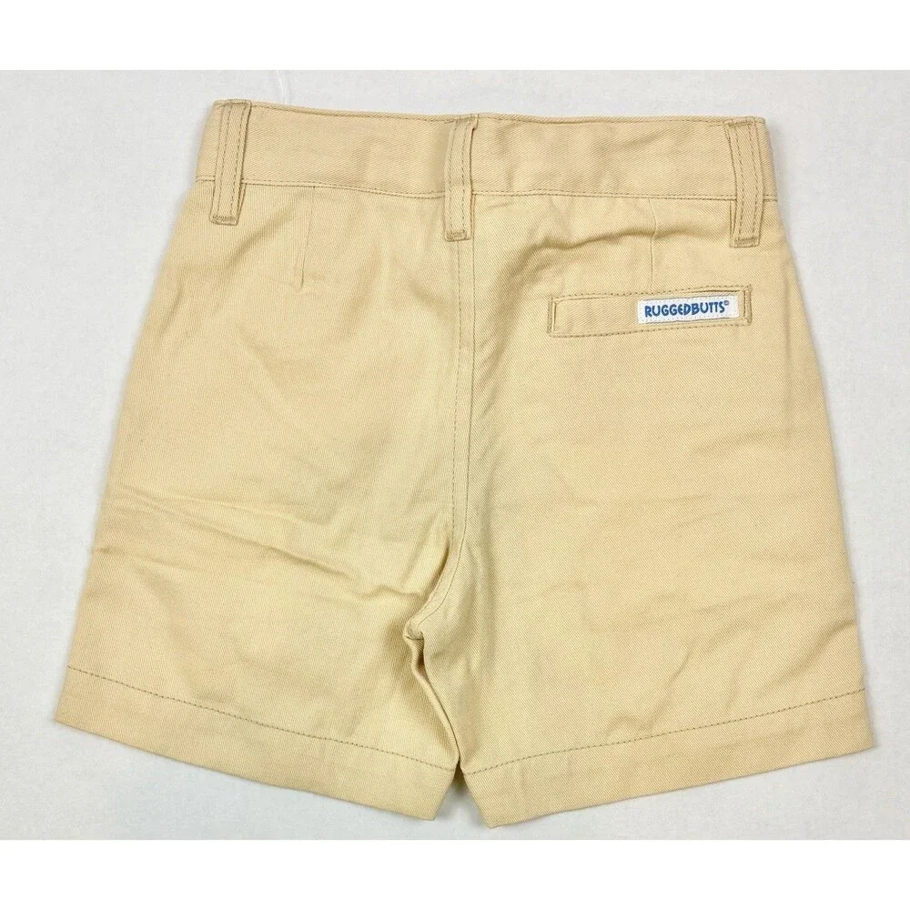 Rugged Butts RuggedButts Boys Chino Shorts 2T Khaki Yellow Cotton NEW